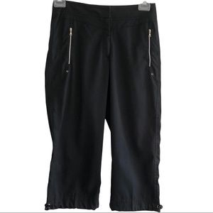 TAIL TECH Performance Zippered Pockets Golf Active Wear Black Pants Sz 4